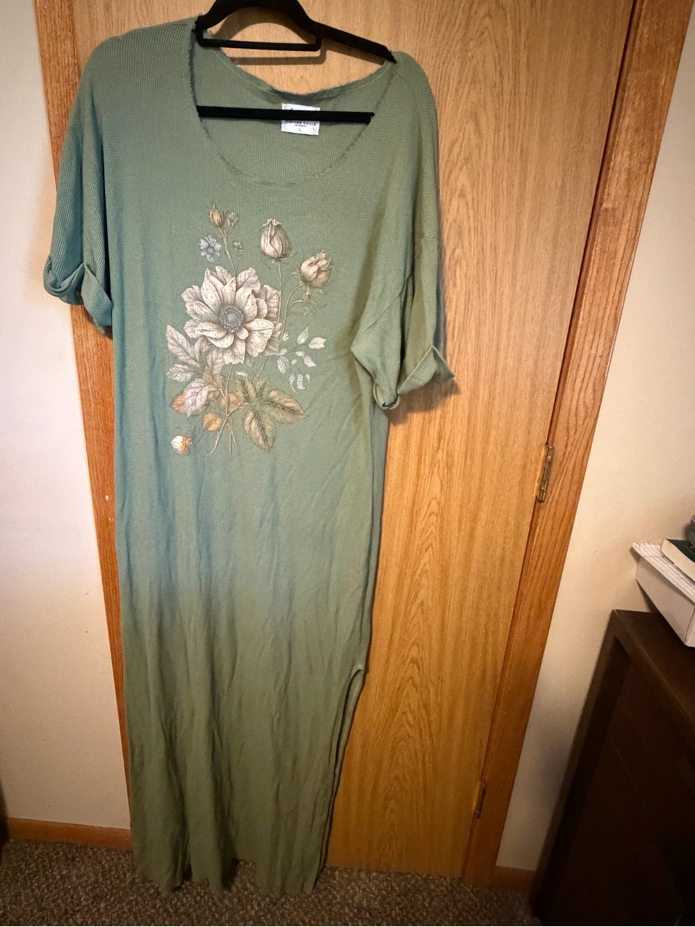 Free people Green Floral Maxi Dress